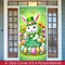 Easter Door Cover 71x35 Inch – Happy Easter Bunny Banner, Easter Decorations for Front Door, Spring Outdoor Porch Wall Decor